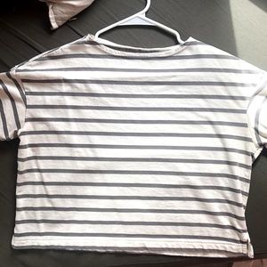 Striped boxy crop top